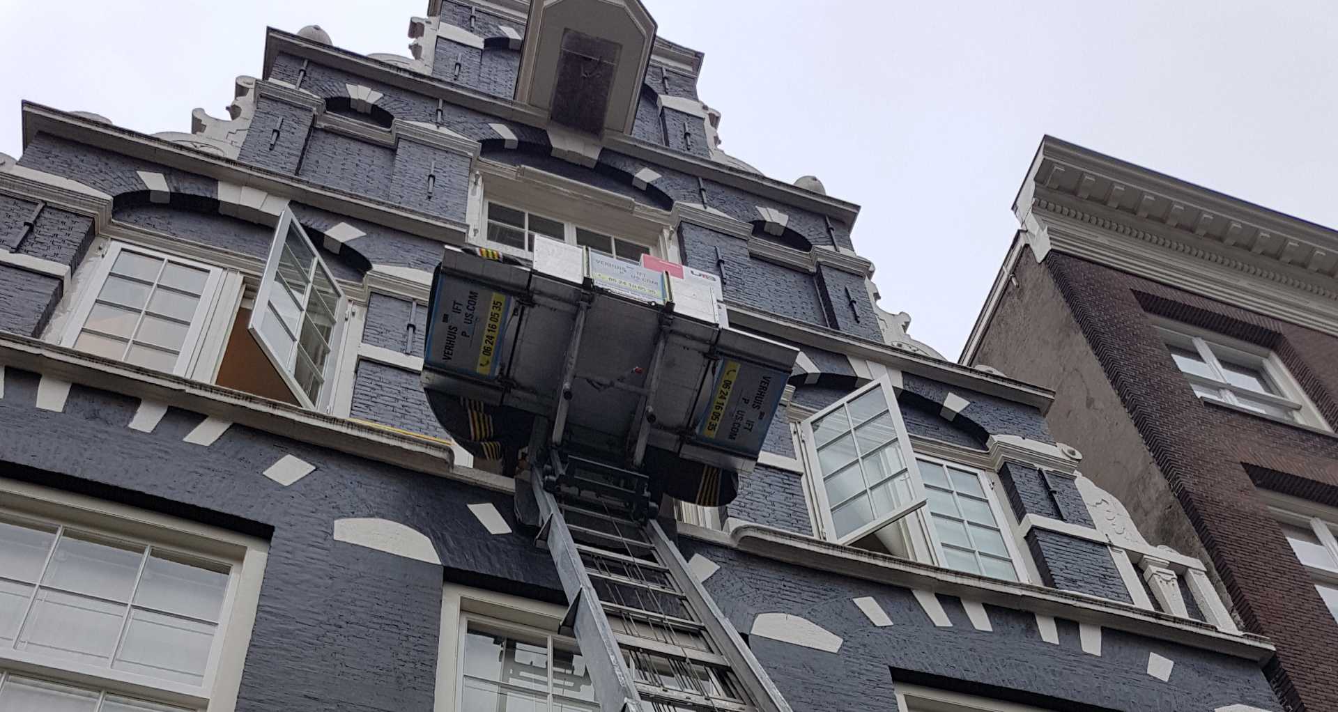 verhuislift bij authentiek pand in Deventer